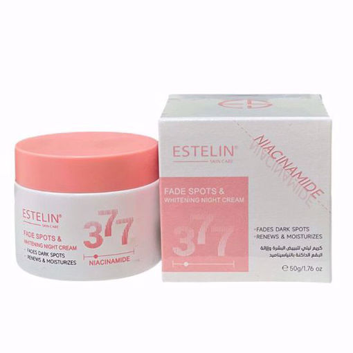 کرم شب ضد لک و روشن کننده استلین 377 Estelin Niacinamide Fade Spots & Whitening Night Cream