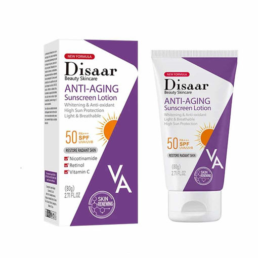 لوسیون ضد آفتاب ضد پیری دیسار Disaar Anti-Aging Sunscreen Cream SPF50 80g