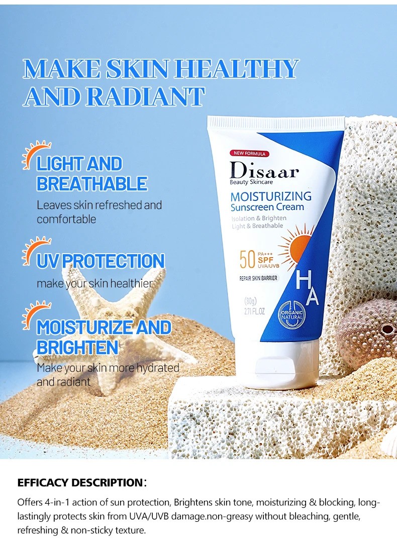Disaar Moisturizing Sunscreen Cream SPF50 80g