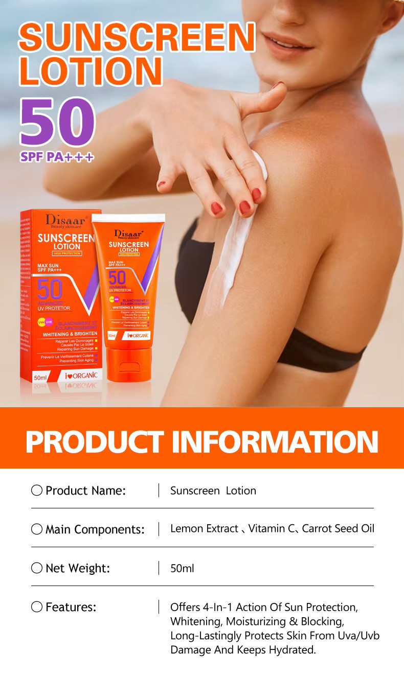 Disaar SPF 50 Organic Sunscreen Lotion