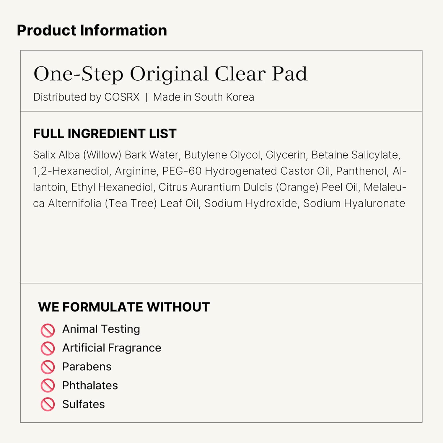 cosrx One Step Original Clear Pad