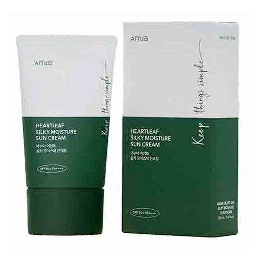 ضد آفتاب مرطوب کننده و تسکین دهنده آنوا Anua Heartleaf Silky Moisture Mild Sunscreen