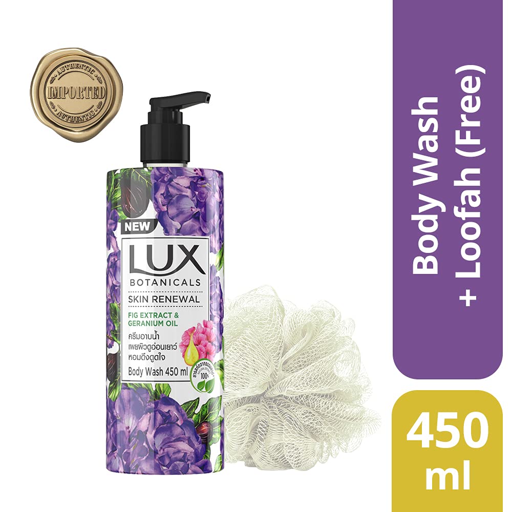 Lux Botanicals Skin Renewal Fig Extract and Geranium Oil Body Wash