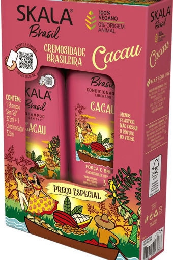 پک شامپو و‌ نرم کننده داخل حمام کاکائو اسکالا مدل CACAU