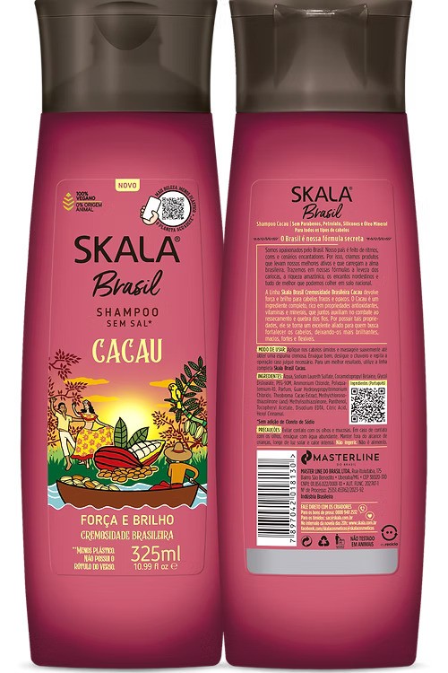 پک شامپو و‌ نرم کننده داخل حمام کاکائو اسکالا مدل CACAU