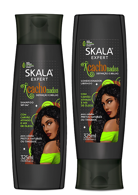 پک شامپو و نرم کننده موهای فر مشکی طبیعی یا رنگ شده مشکی اسکالا