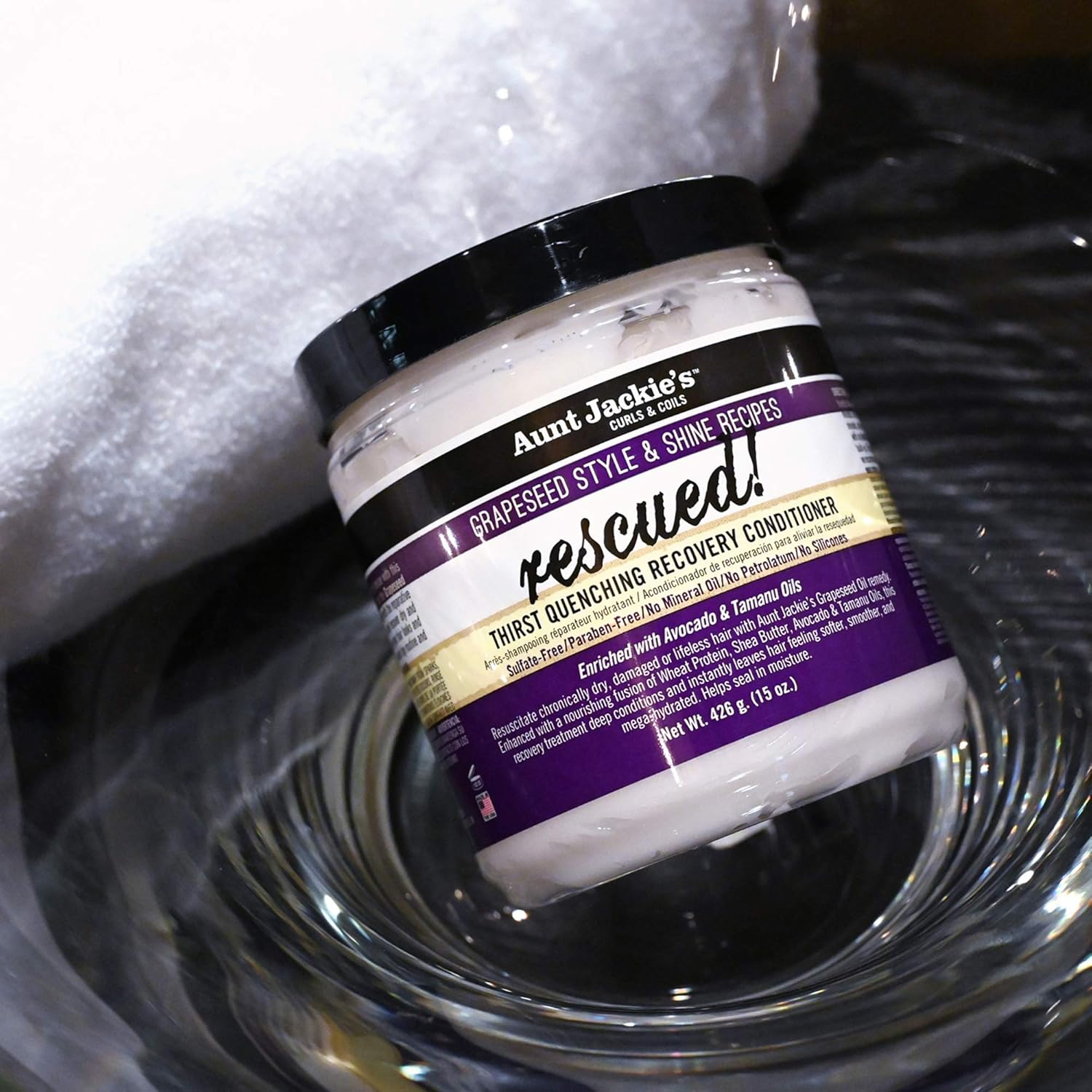 Aunt Jackie’s Curls & Coils Rescued Quenching Recovery Conditioner 