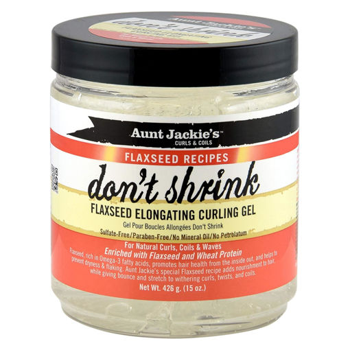 ژل بذر کتان موی فر آنت جکيز  Aunt Jackie& Shrink Flaxseed Elongating Curling Gel