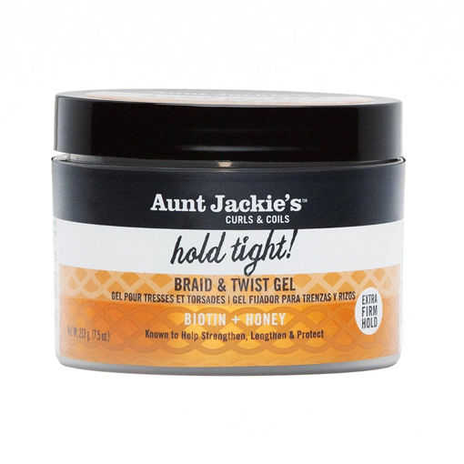 ژل توئیست و استایل قوی عسل و بیوتین موی فر آنت جکیز Aunt Jackie's Hold Tight! Braid & Twist Gel with Extra Firm Hold