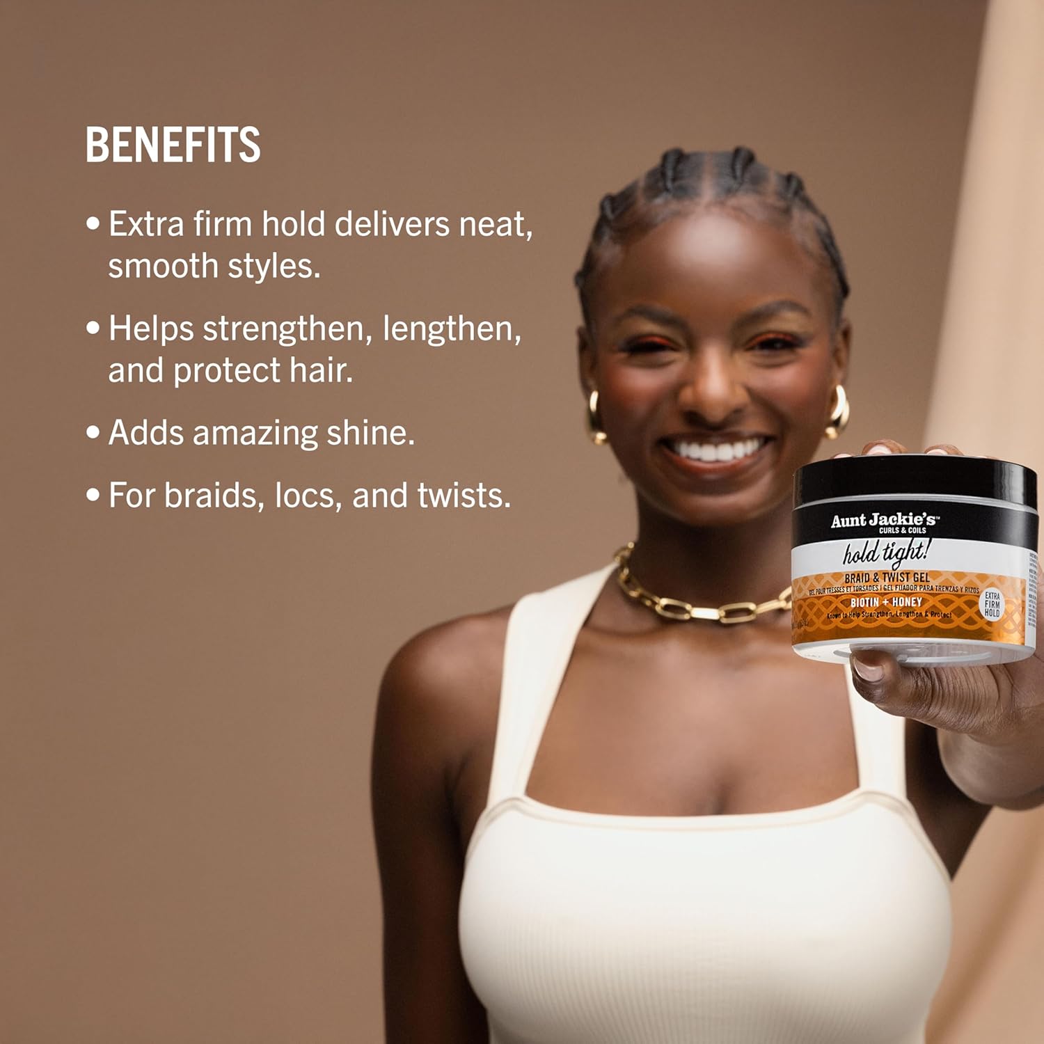 ژل توئیست و استایل قوی عسل و بیوتین موی فر آنت جکیز