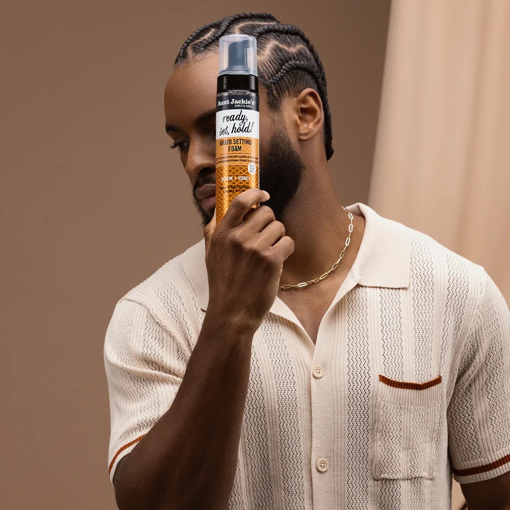 Aunt Jackie's Ready, Set, Hold! Braid Setting Foam with Extra Firm Hold