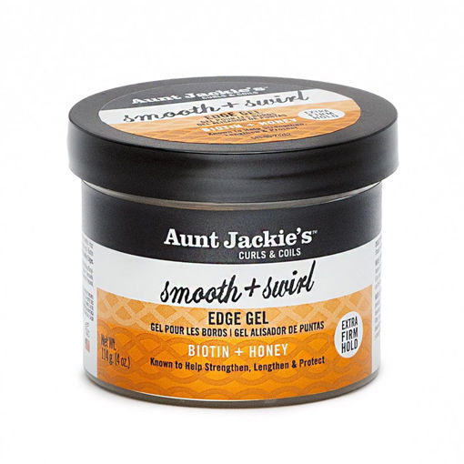 ژل شقیقه عسل و بیوتین موی فر آنت جکیز Aunt Jackie's Smooth + Swirl Edge Gel with Extra Firm Hold