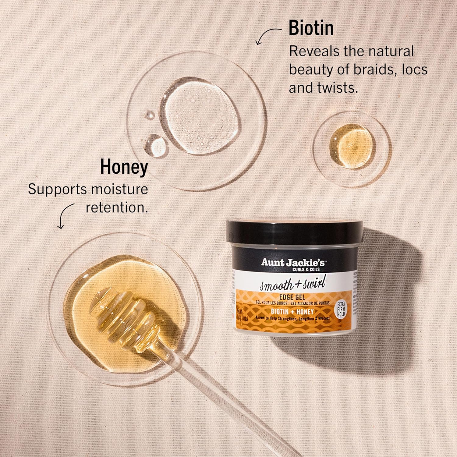 Aunt Jackie's Smooth + Swirl Edge Gel with Extra Firm Hold 