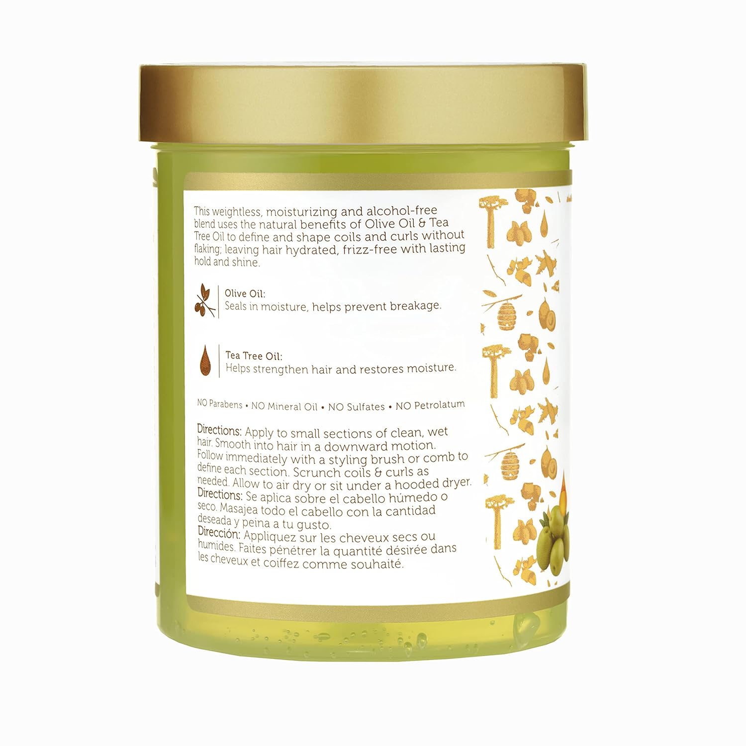 AFRICAN PRIDE MOISTURE MIRACLE OLIVE OIL & TEA TREE OIL MAX HOLD STYLING GEL