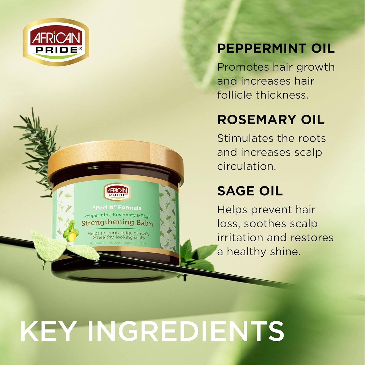 African Pride Feel It Formula Hair Strengthening Balm