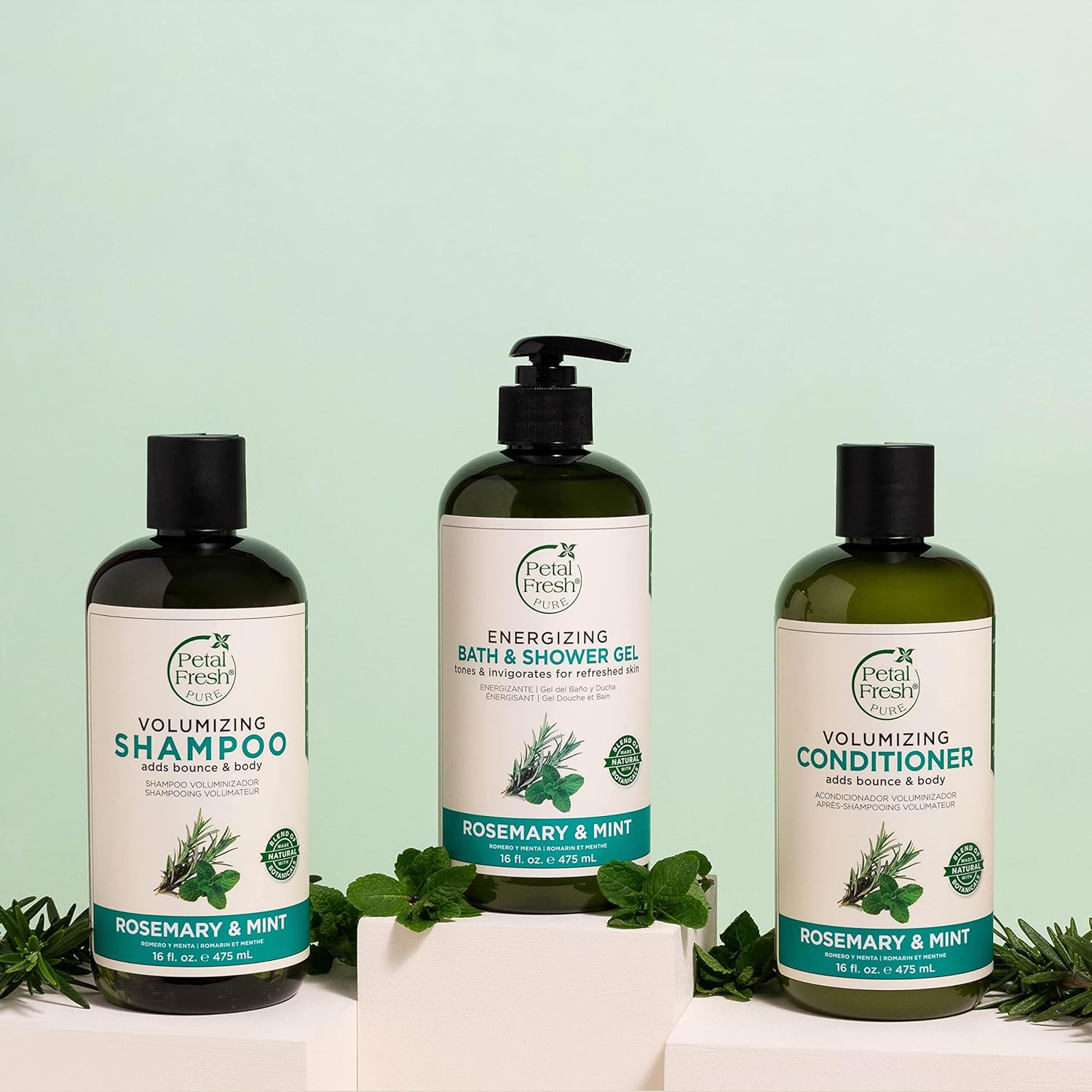 Petal Fresh Pure Energizing Rosemary & Mint Bath Shower Gel - 475 ml 