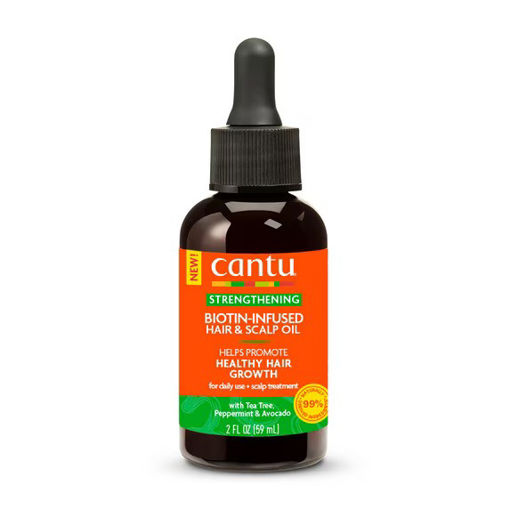 روغن‌ تقویت و محرک رشد موی بیوتین کنتو Cantu Strengthening Biotin-Infused Hair & Scalp Oil