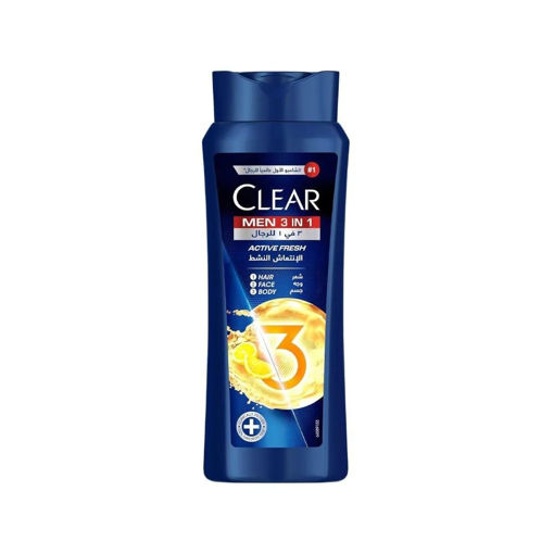 شامپو مردانه 3 در 1 کلیر لیمو عربی اصل حجم 400 میلی لیتر Clear Men 3 in 1 Shampoo Active Fresh