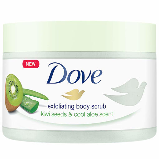 اسکراب بدن داو حاوی عصاره کیوی و آلورا Dove Body Polish Exfoliating Scrub, Kiwi Seeds and Aloe Vera