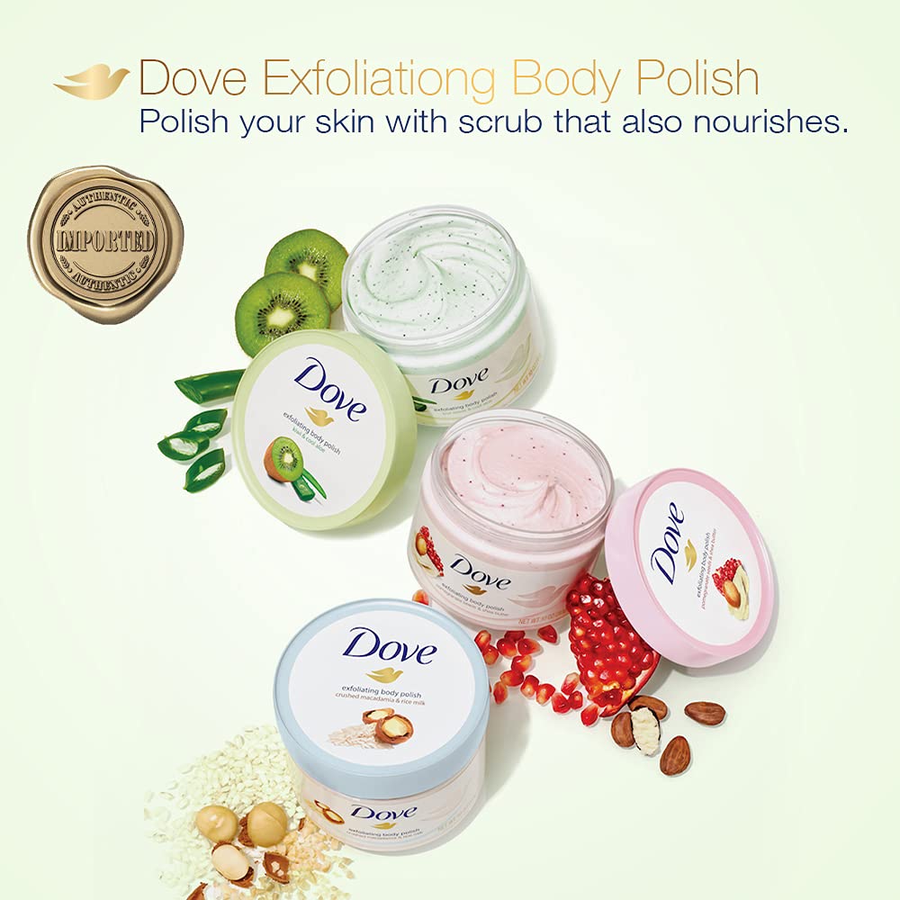 Dove Body Polish Exfoliating Scrub, Kiwi Seeds and Aloe Vera