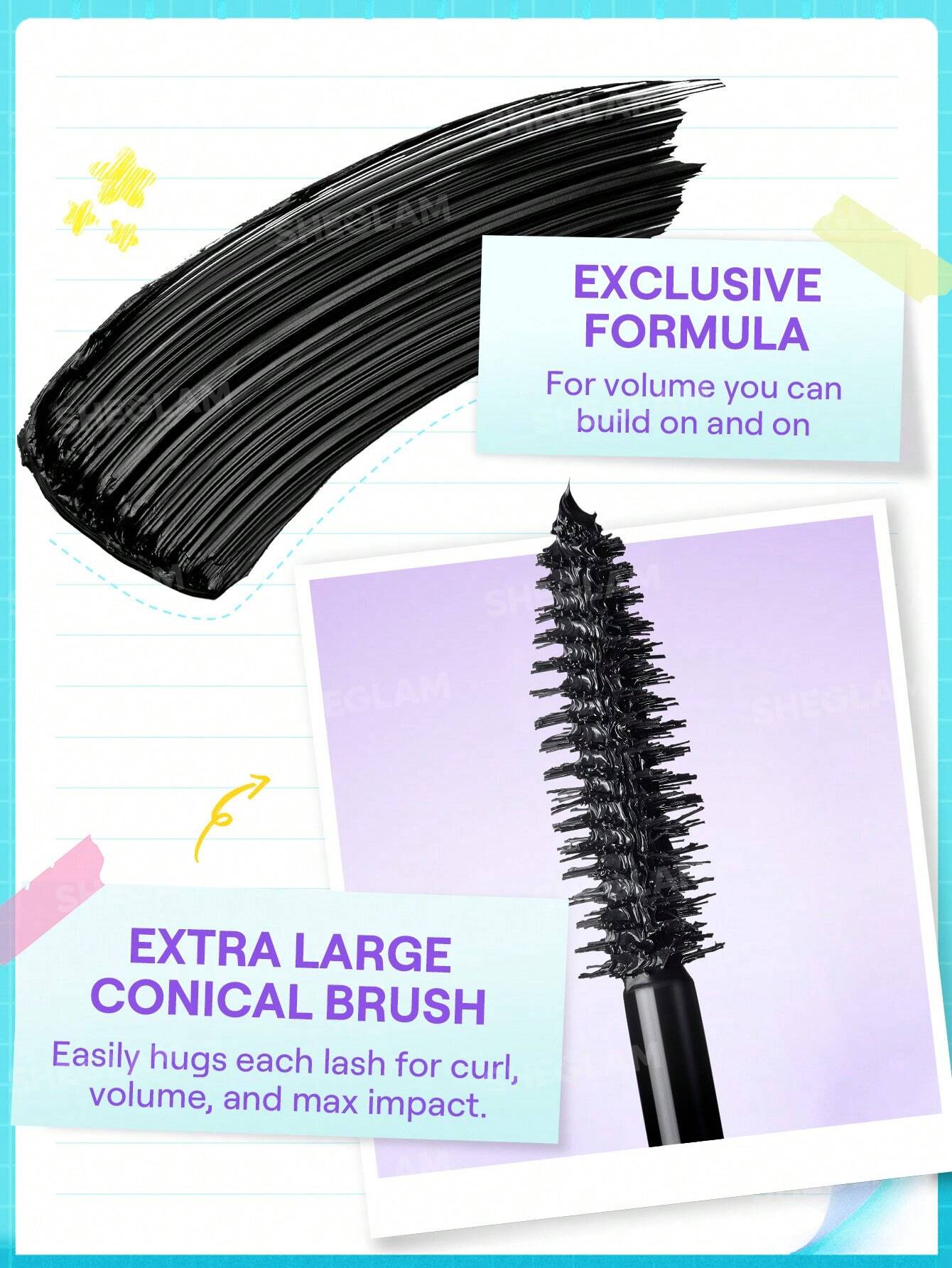 Sheglam Lashlighter Mega Boost Mascara Brand Beauty Makeup Face Paint