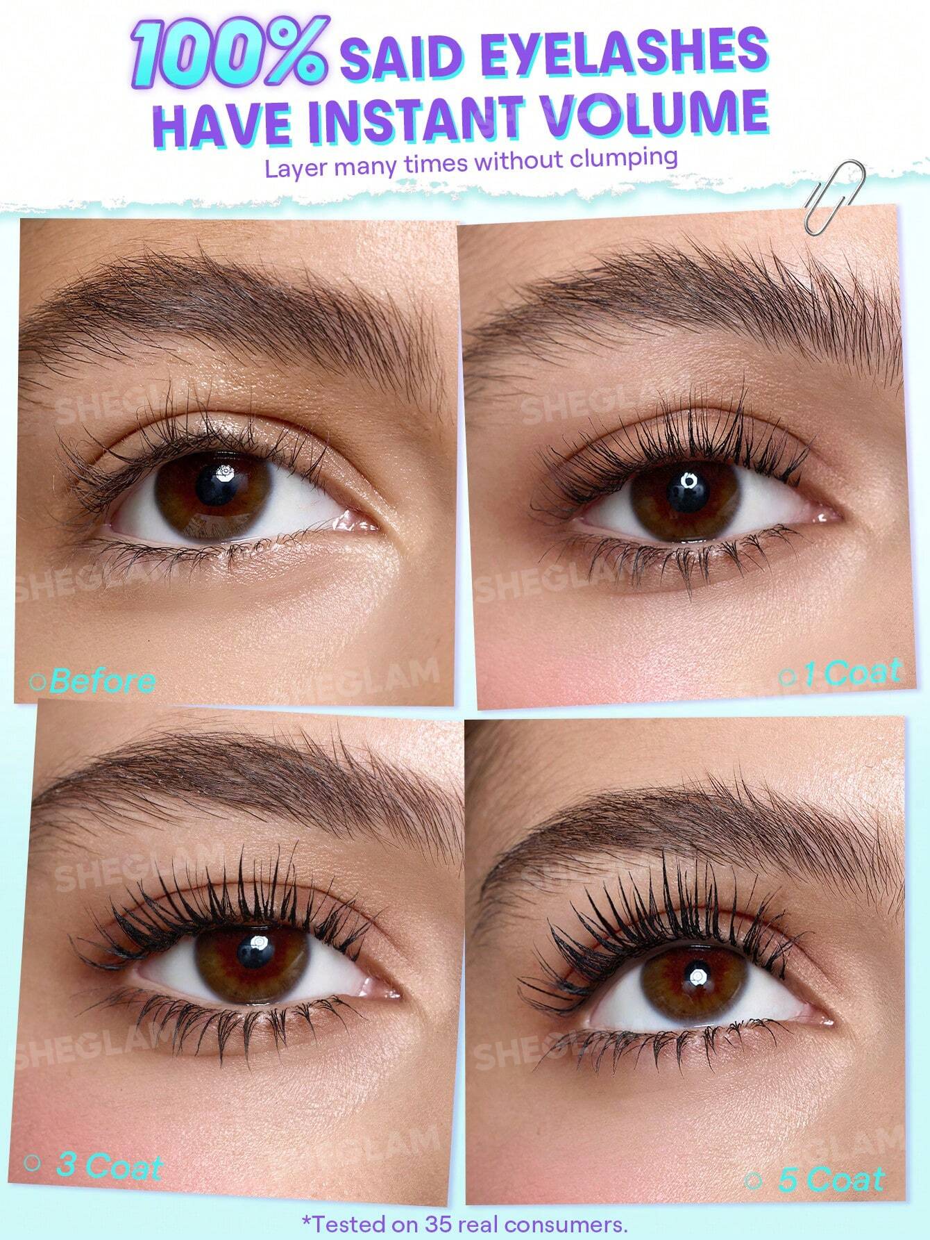 ریمل چشم حجم دهنده لش لایتر مگا بوست شیگلم