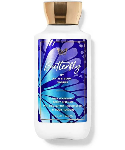 لوسیون بث اند بادی ورکس رایحه باترفلای ۲۳۶ میل | رایحه تمشک،گل زنبق bath and body works body lotion butterfly