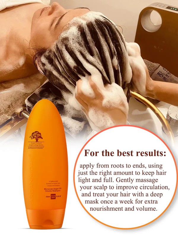شامپو حجم دهنده آرگان میداس