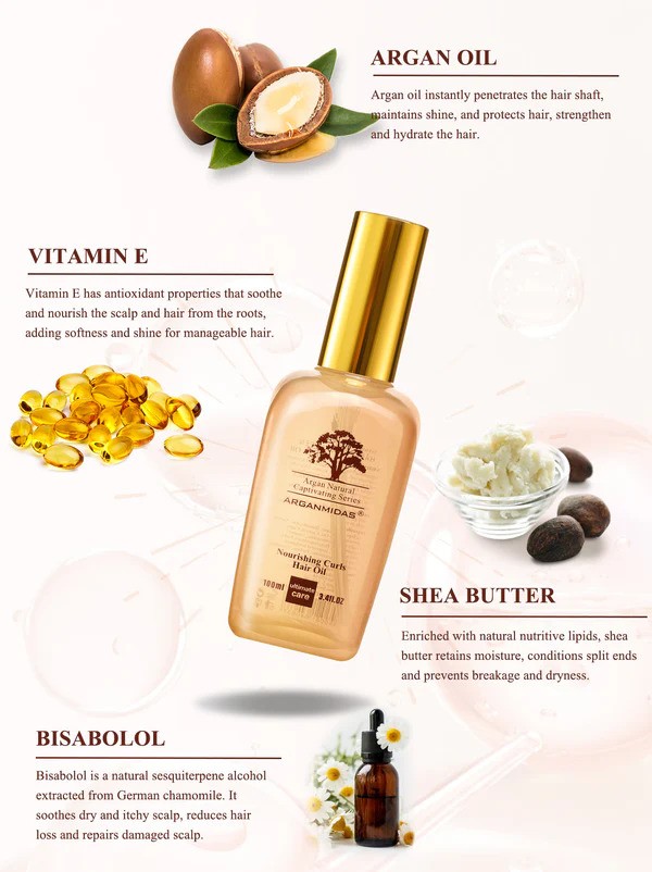 روغن آرگان میداس مخصوص موهای فر